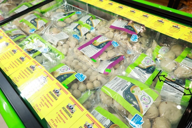 В ассортименте много полуфабрикатов от местного производителя «Забайкальское Застолье» | Источник: Ксения Зимина