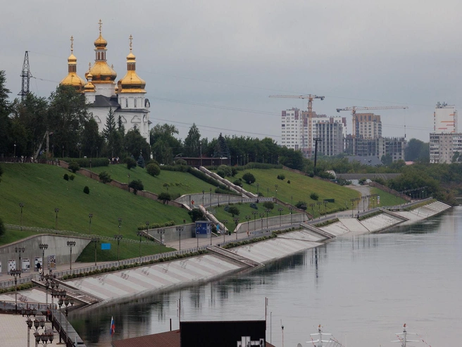 Спуски к воде перекрыты в целях безопасности | Источник: Ирина Шарова / 72.RU