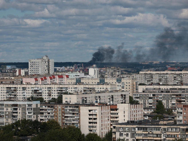Пожар был отчетливо виден даже из центра города | Источник: Наталья Лапцевич