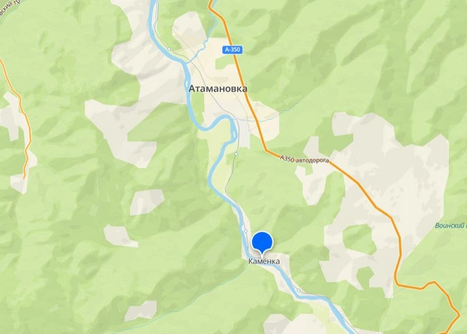 Расстояние от Каменки до Атамановки  | Источник: 2GIS