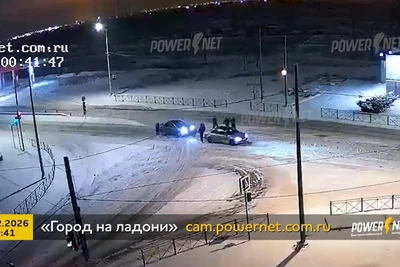 Драка после аварии в Средней Ахтубе снята на камеру