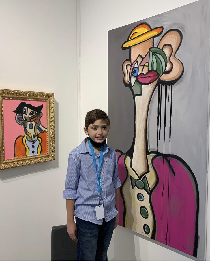 Фото №1 - Сенсация на арт-ярмарке в Майами: 10-летний «юный Пикассо», чьи работы голливудские звезды покупают за десятки тысяч долларов