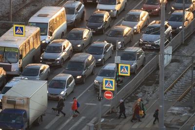 Дороги Ставрополя перекрыты из-за сильных пробок