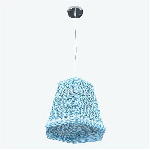 Декоративный ротанговый светильник с плетеным абажуром
