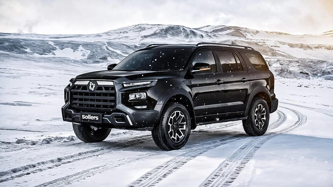 Sollers S9 начнут собирать на УАЗе в первой половине года, после чего должны стартовать продажи. Как и пикапы Sollers, автомобиль построен на базе китайского JAC JS9, при разработке которого учтены пожелания «Соллерса». Это рамный внедорожник с подключаемым полным приводом, понижающей передачей и пружинной задней подвеской. 2-литровый бензиновый мотор развивает 224–231 л. с., коробка передач — восьмиступенчатый автомат. У JAC есть также дизели, локализованные в Татарстане, так что появление такого мотора не исключено | Источник: база Роспатента / Gemini