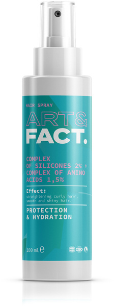 ART&FACT. / Разглаживающий и увлажняющий термозащитный спрей для волос с комплексом силиконов 2% и комплексом аминокислот 1,5%