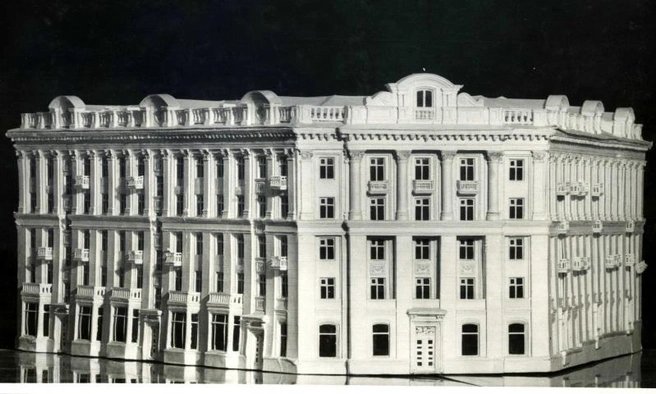 В первом проекте 1951 года&nbsp;— пять этажей, а не шесть | Источник: Общественный фонд «Южный Урал»