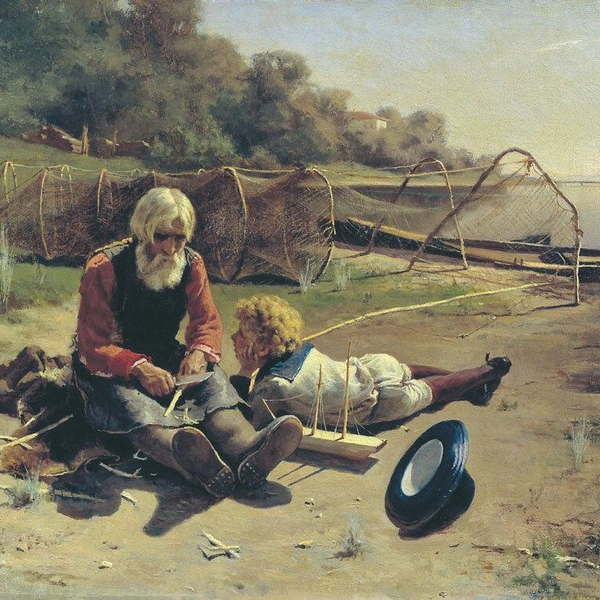 «Рыбак с мальчиком». 1889 | Источник: Wikimedia Commons