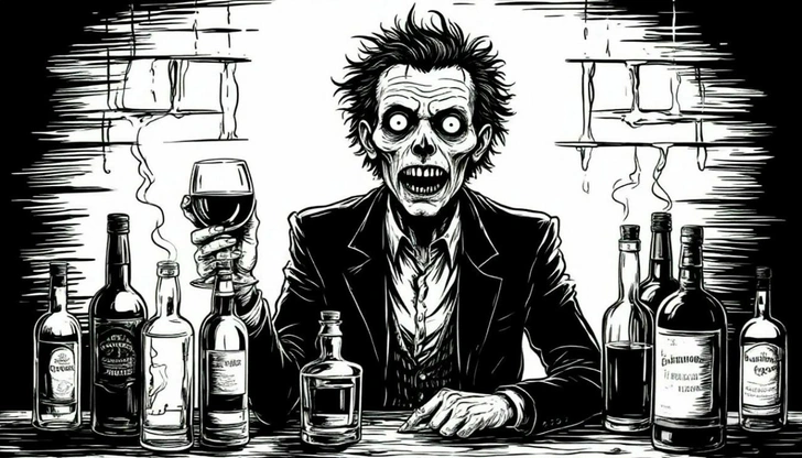 Алкогольный психоз | Источник: Шедеврум