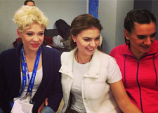 Алина Кабаева и Елена Исинбаева смотрели Олимпиаду за кулисами
