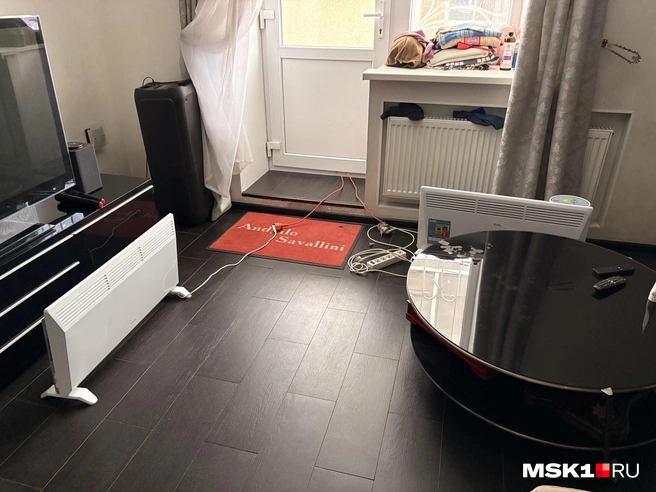 В доме Марьиных работают несколько обогревателей, которые удалось подключить от соседа | Источник: Валерия Животовская / MSK1.RU