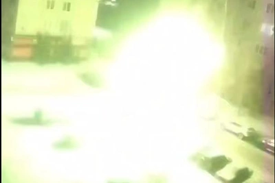 Запретный фейерверк на парковке в Воронежской области