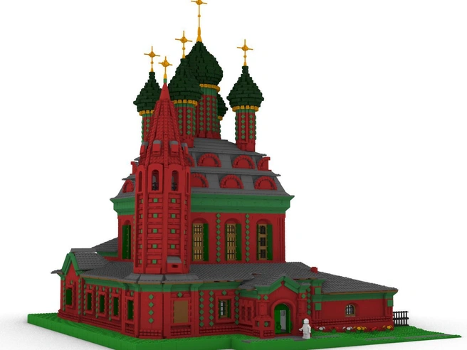 Макет церкви Богоявления в виде Lego, созданный жителем Ярославля | Источник: Алексей Федотов