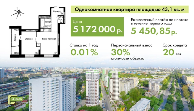 Первый год за такую квартиру придется платить меньше 5 500 рублей в месяц | Источник: Инна Архипова