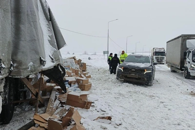 Six Trucks Collide on Perm Highway