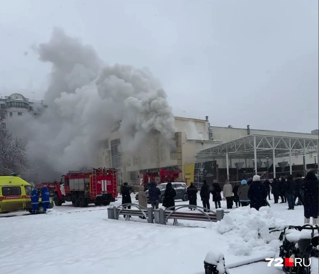 Пожар в «Золотых воротах Сибири» | Источник: читатель 72.RU