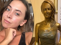 Наталья Фриске нашла копию памятника с могилы Жанны в придорожном кафе
