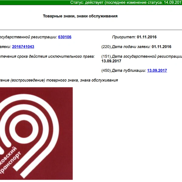 И эти три варианта данного логотипа использовал магазин YouTube-канала PROMETRO (тоже красный на белом фоне, белый на красном и черный на белом) | Источник: Федеральный институт промышленной собственности / fips.ru