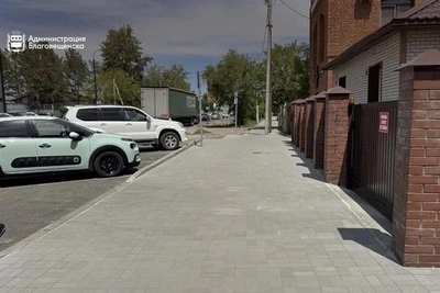 В Благовещенске обновляют тротуары