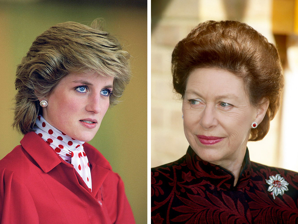 Принцесса Диана, май 1986; принцеса Маргарет, апрель 1990 | marieclaire.ru