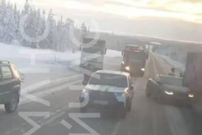 Видео массового ДТП в Мурманской области