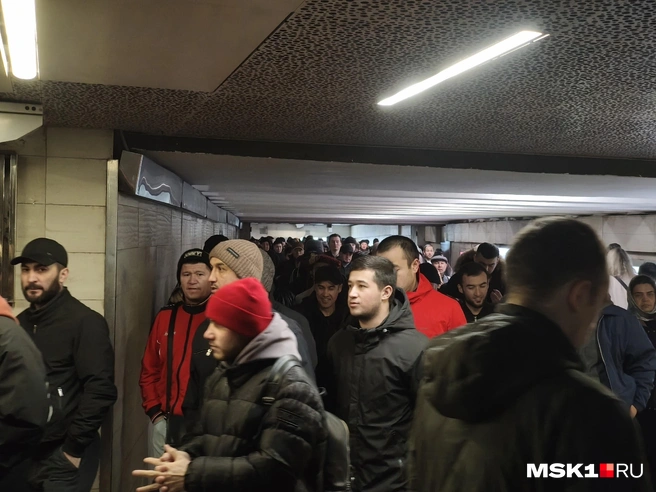 Толп в метро было не избежать | Источник: Михаил Мечев / MSK1.RU