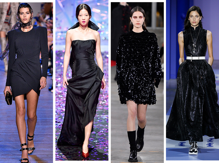Новогодний образ: топ-15 черных платьев для главной ночи