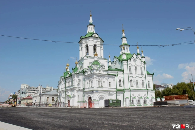 У Спасской церкви участок отремонтирован, но пока нет разметки | Источник: Павел Красоткин / 72.RU