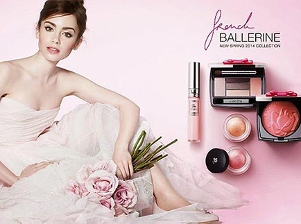 Лили Коллинз в образе балерины для Lancôme