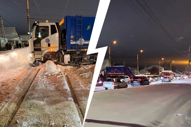 Инцидент произошел вечером 23 декабря | Источник: «Новосибирский трамвай» / Телеграм, Анжелика Прокопенко / 2ГИС