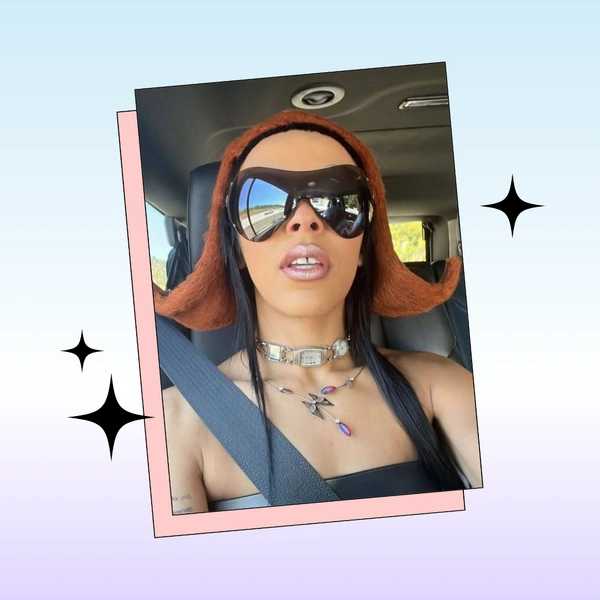 Перламутровые губы: Doja Cat показала самый необычный оттенок помады на осень 2023