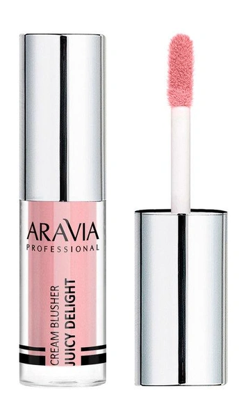 Румяна жидкие кремовые Juicy Delight, оттенок 01 персиково-розовый, Aravia Professional