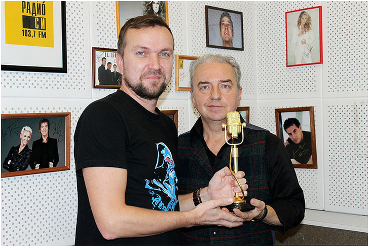 Владимир Шахрин с Андреем Королевым, ведущим "Радио СИ", фото