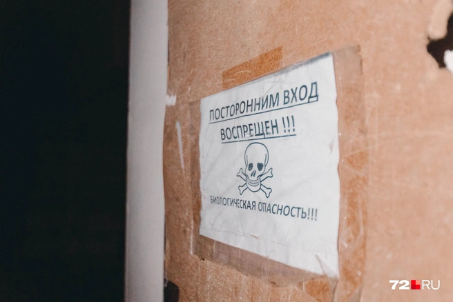 Предупреждение на двери, ведущей в одну из многочисленных подсобок. Разумеется, про опасность&nbsp;— шутка. Хотя, как знать… | Источник: Ирина Шарова / 72.RU 