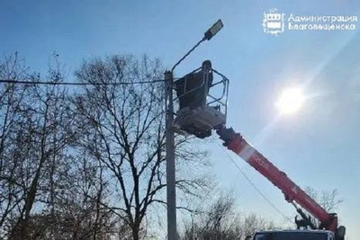 В Благовещенске восстановили уличное освещение
