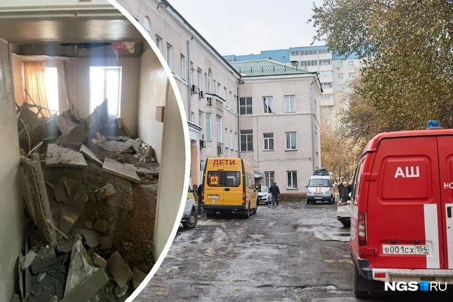 Сначала была трещина в потолке, а потом произошло такое обрушение | Источник: СК России по НСО, Александр Ощепков / NGS.RU