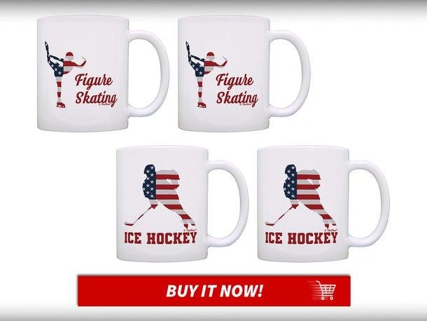 Кружки USA Winter Sports с олимпийской символикой.