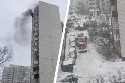 В Москве на 17 этаже жилого дома произошел пожар