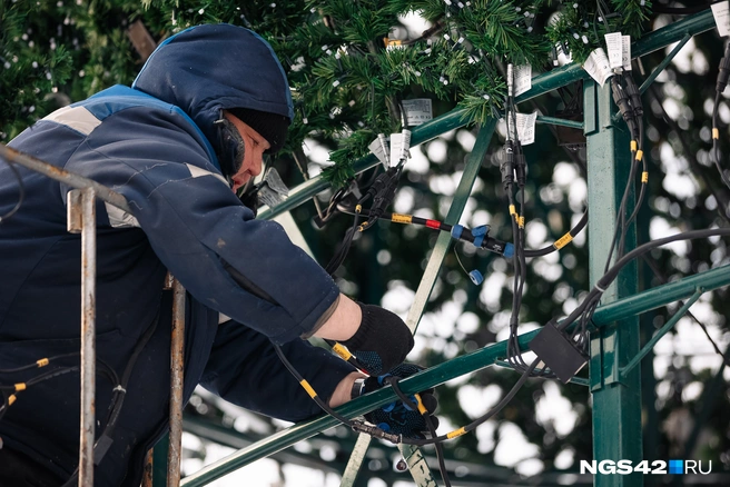 Горожане удивлены столь ранней подготовке  | Источник: Максим Серков / NGS42.RU
