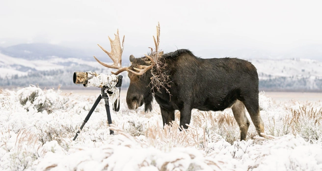 Такого неожиданного фотолюбителя сняла Дина Свейнссон | Источник: Deena Sveinsson / worldnaturephotographyawards.com