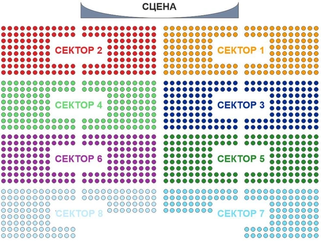Стоимость билетов увеличивается по мере приближения к сцене, что соответствует обычной практике. | Источник: Tgf.kto72.ru