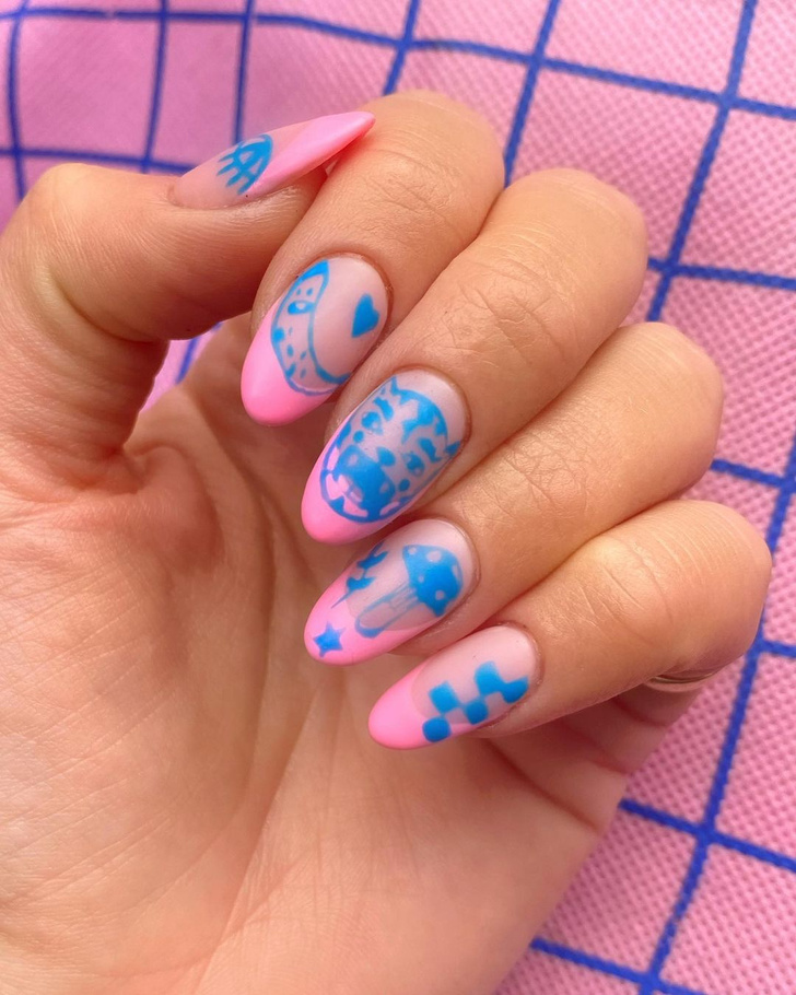 Go pink! 15 идей розового маникюра