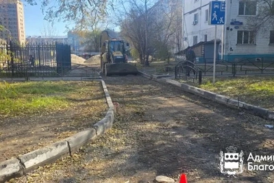 В Благовещенске начали ремонт двух проездов на Лазо
