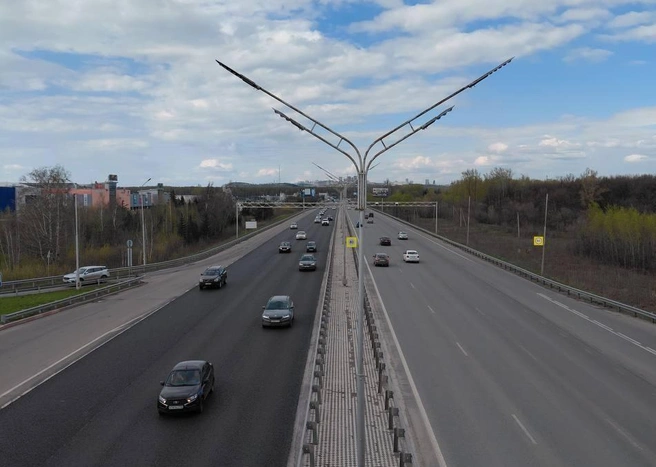 Дорога Уфа — Аэропорт | Источник: Ратмир Мавлиев / телеграм-канал