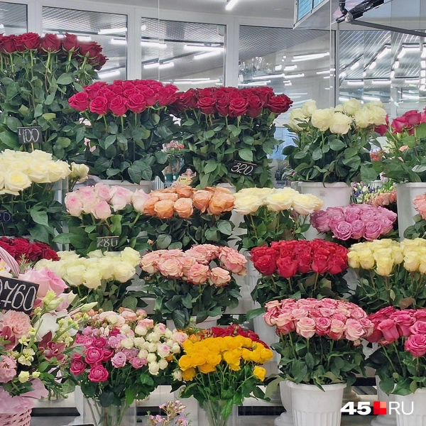 Метровые розы по 400 рублей  | Источник: Александр Лисихин / 45.RU 