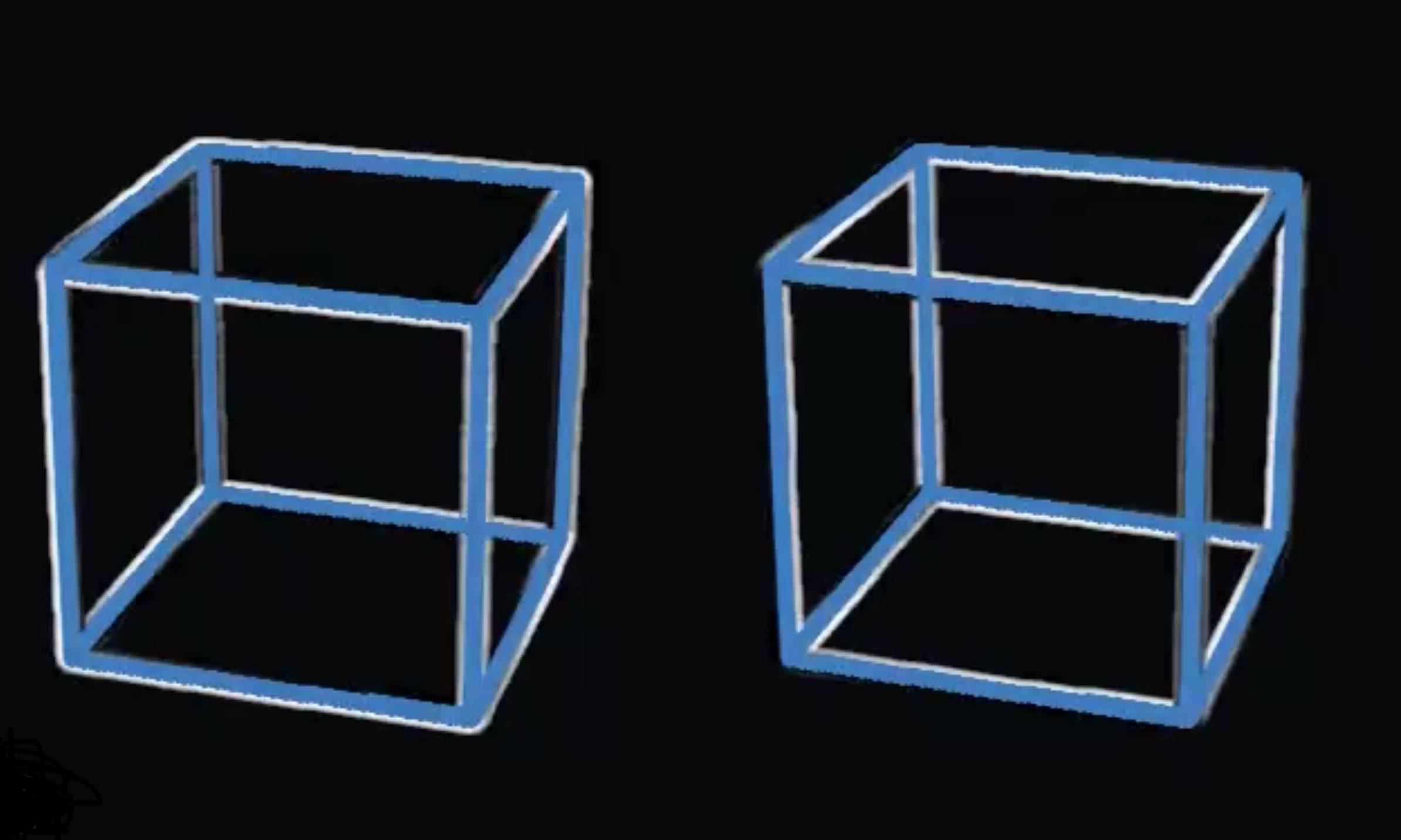 Оптическая иллюзия с кубами