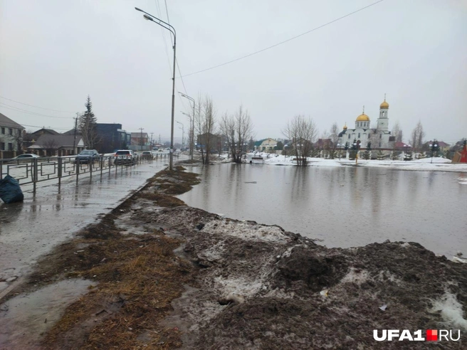 Лужа в Чесноковке | Источник: читатель UFA1.RU