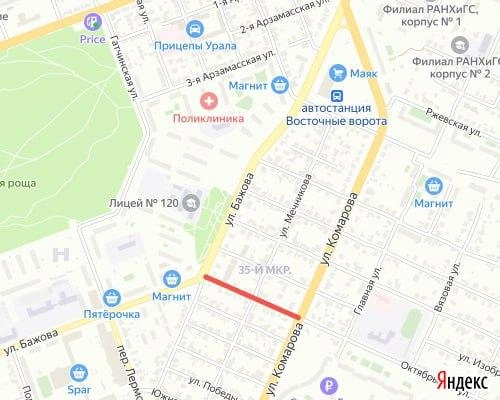 Проезд по Октябрьской закрыт | Источник: «Организатор перевозок Челябинской области»
