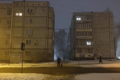 January fog envelops Volgograd, no hat needed