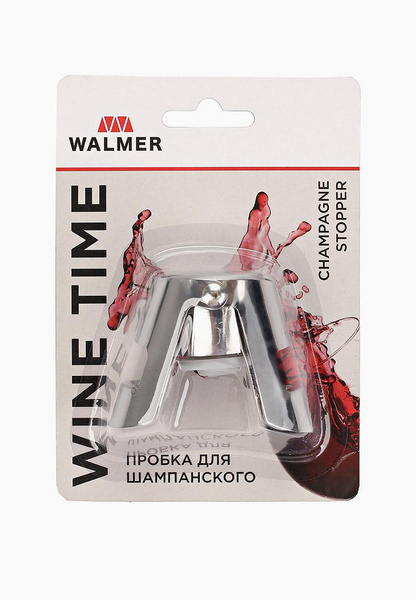 Пробка Walmer WINE TIME, цвет: серебряный, MP002XU00MX0 — купить в интернет-магазине Lamoda